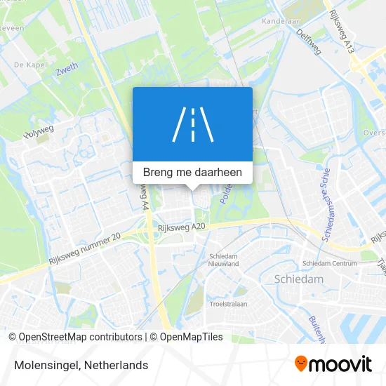 Molensingel kaart