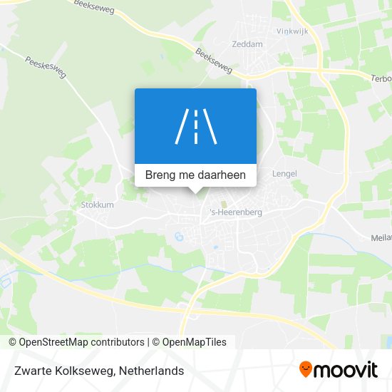 Zwarte Kolkseweg kaart