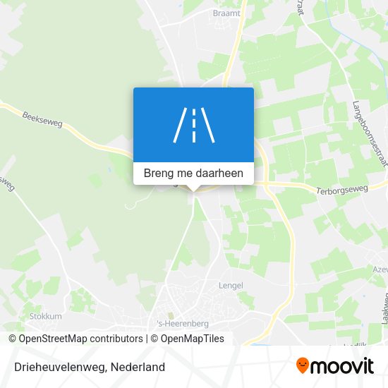 Drieheuvelenweg kaart