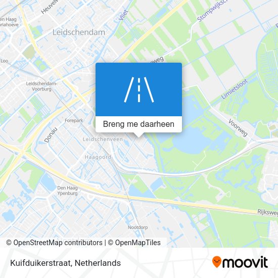 Kuifduikerstraat kaart