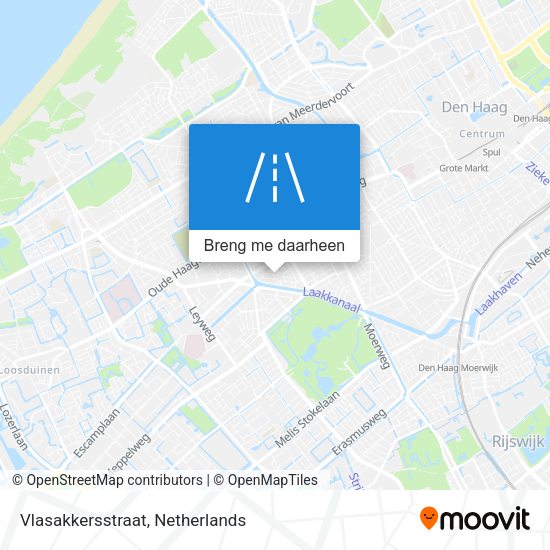 Vlasakkersstraat kaart