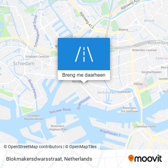 Blokmakersdwarsstraat kaart