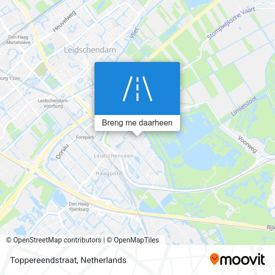 Toppereendstraat kaart