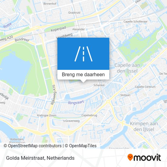 Golda Meirstraat kaart