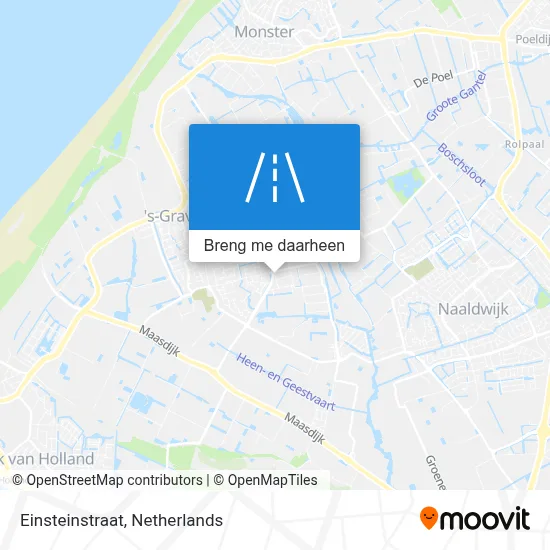 Einsteinstraat kaart