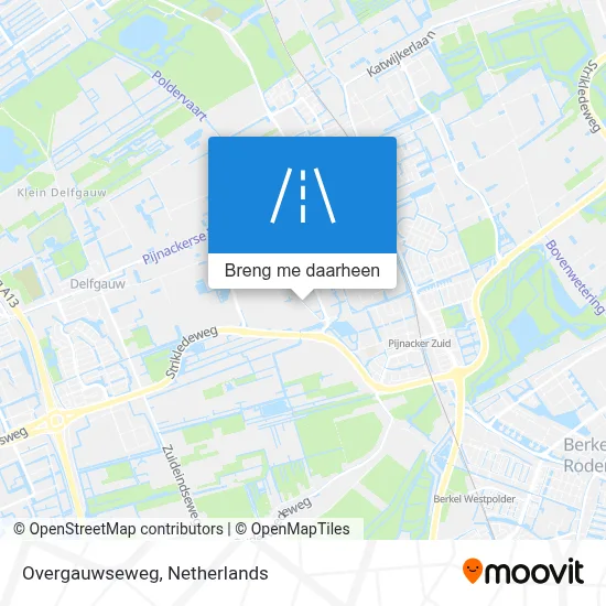 Overgauwseweg kaart