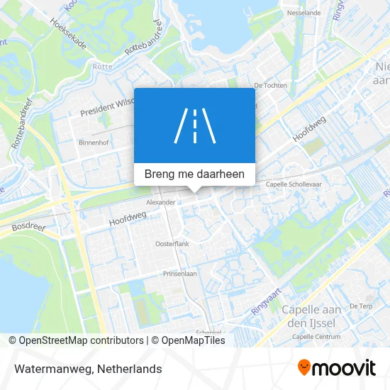 Watermanweg kaart
