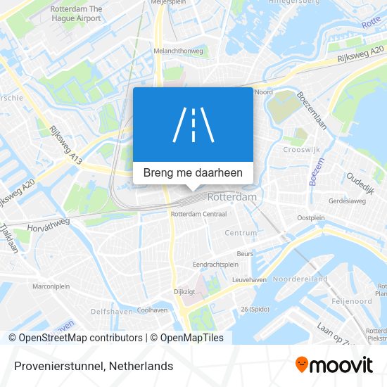 Provenierstunnel kaart