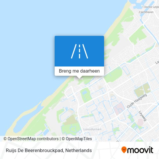 Ruijs De Beerenbrouckpad kaart