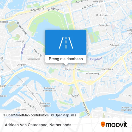 Adriaen Van Ostadepad kaart
