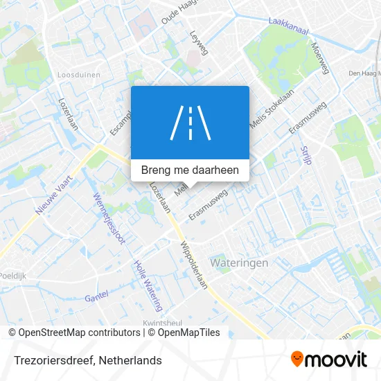 Trezoriersdreef kaart