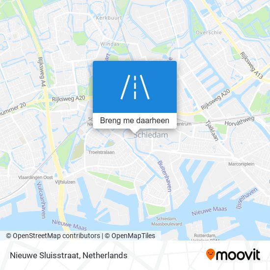 Nieuwe Sluisstraat kaart