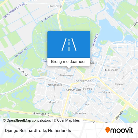 Django Reinhardtrode kaart