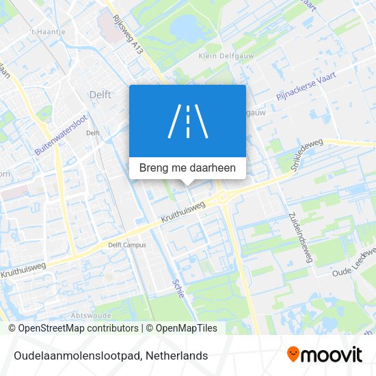 Oudelaanmolenslootpad kaart