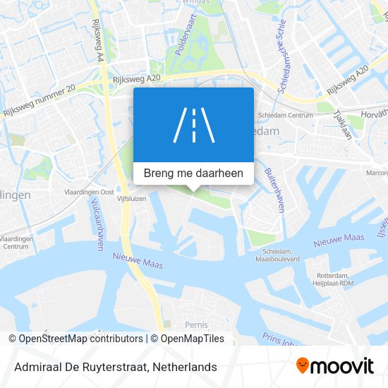 Admiraal De Ruyterstraat kaart
