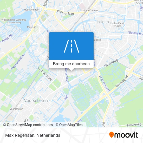 Max Regerlaan kaart