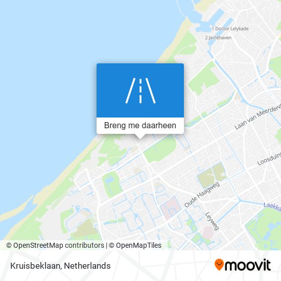 Kruisbeklaan kaart