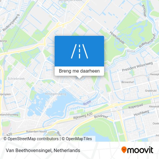 Van Beethovensingel kaart