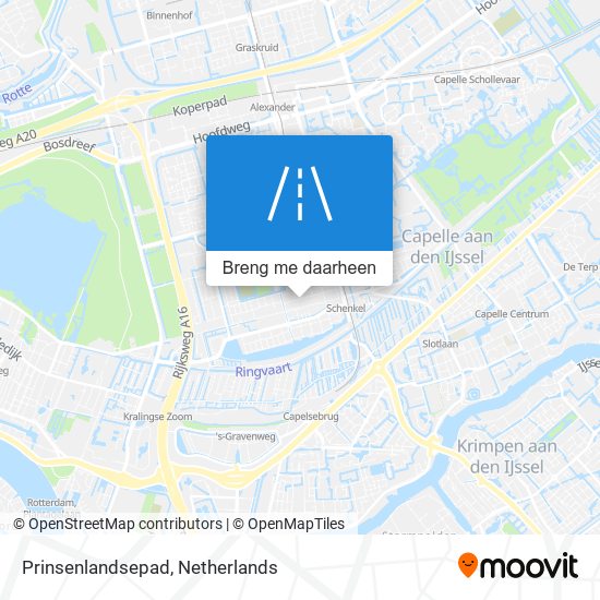 Prinsenlandsepad kaart