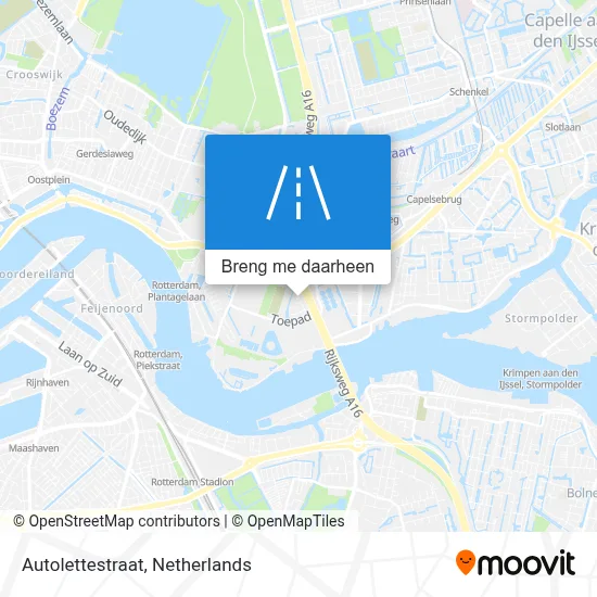 Autolettestraat kaart