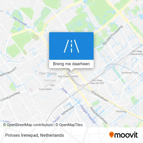 Prinses Irenepad kaart