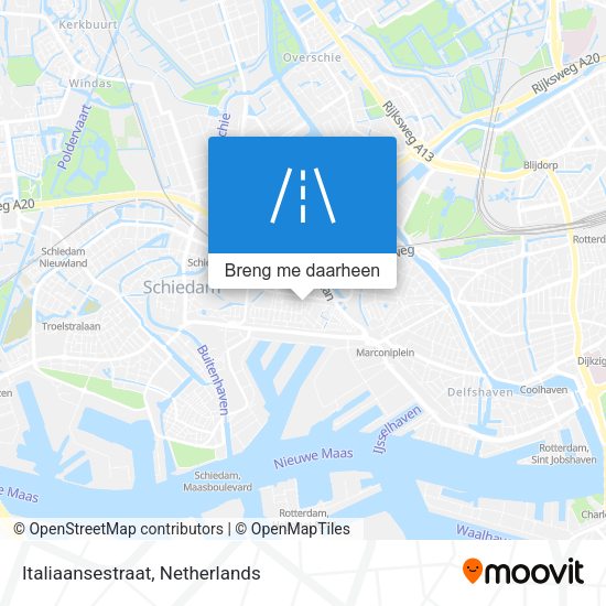 Italiaansestraat kaart