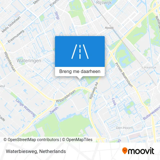 Waterbiesweg kaart
