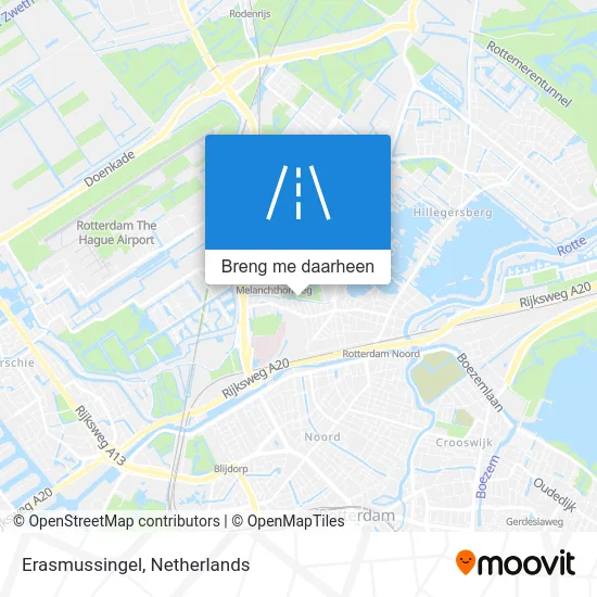 Erasmussingel kaart