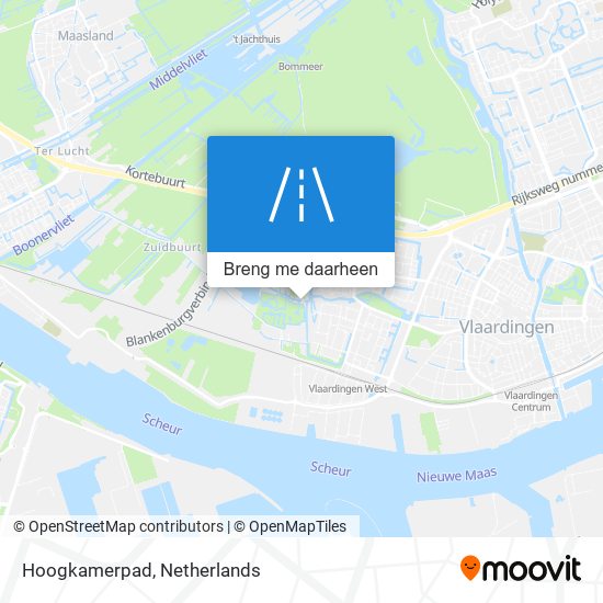 Hoogkamerpad kaart