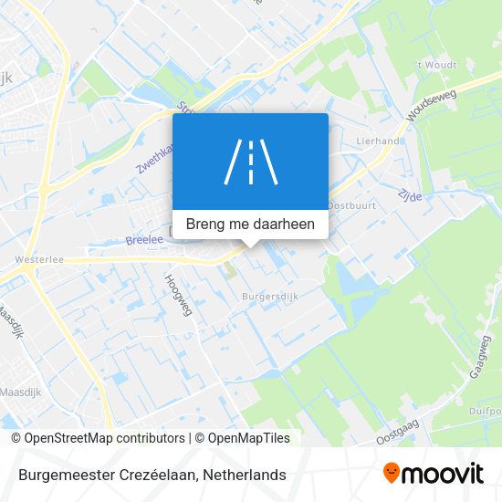 Burgemeester Crezéelaan kaart
