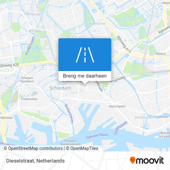 Dieselstraat kaart