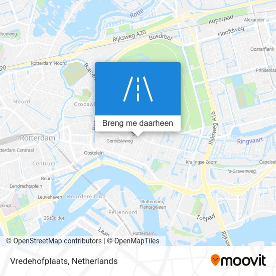 Vredehofplaats kaart