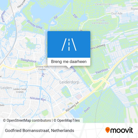 Godfried Bomansstraat kaart