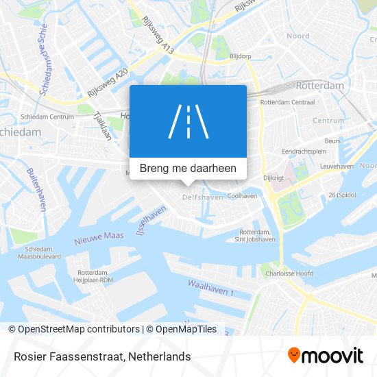 Rosier Faassenstraat kaart