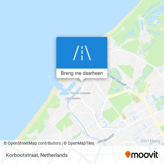 Korbootstraat kaart