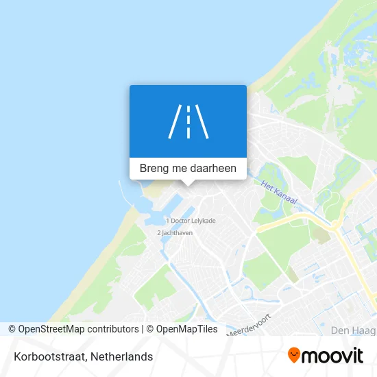 Korbootstraat kaart