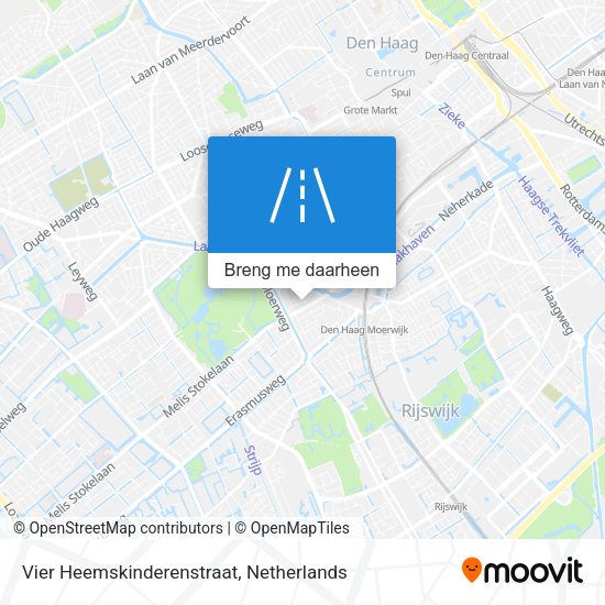 Vier Heemskinderenstraat kaart