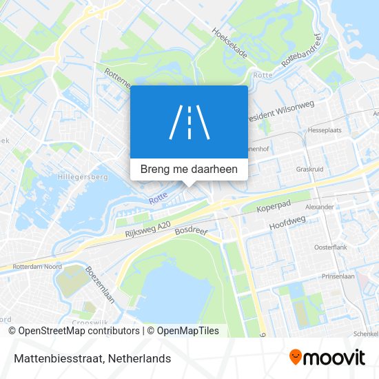 Mattenbiesstraat kaart