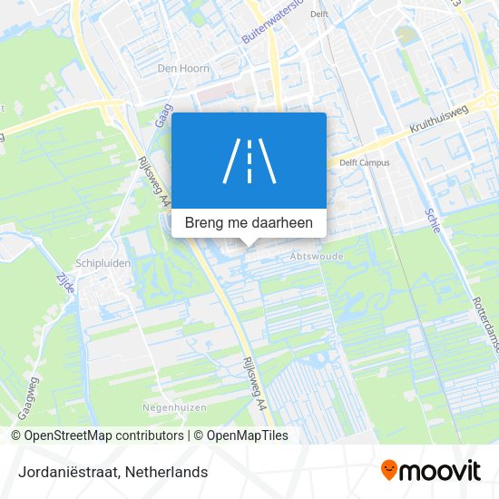 Jordaniëstraat kaart
