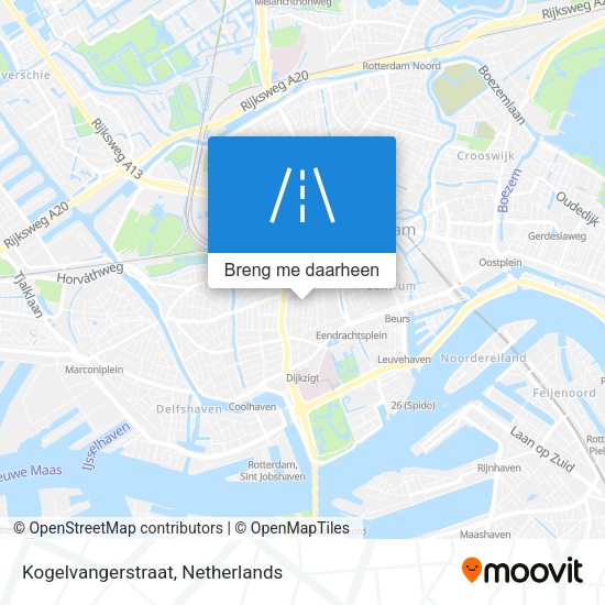 Kogelvangerstraat kaart