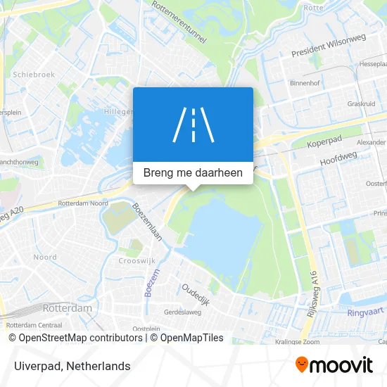 Uiverpad kaart