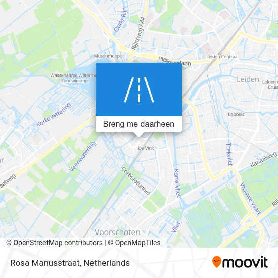 Rosa Manusstraat kaart