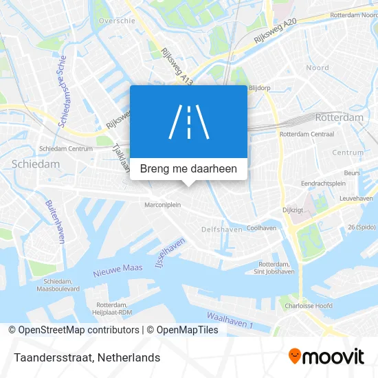 Taandersstraat kaart