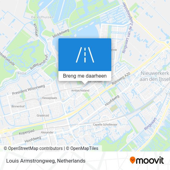 Louis Armstrongweg kaart