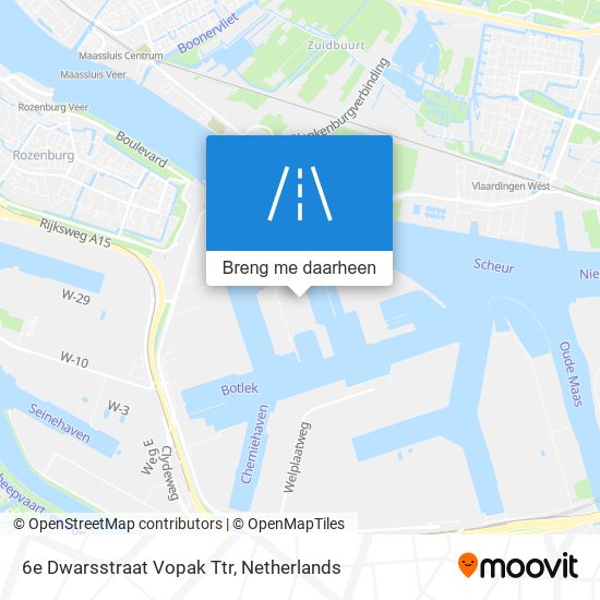 6e Dwarsstraat Vopak Ttr kaart