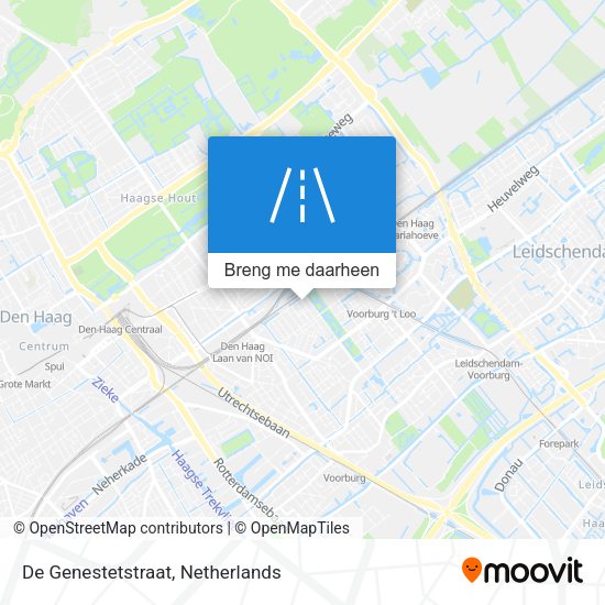 De Genestetstraat kaart