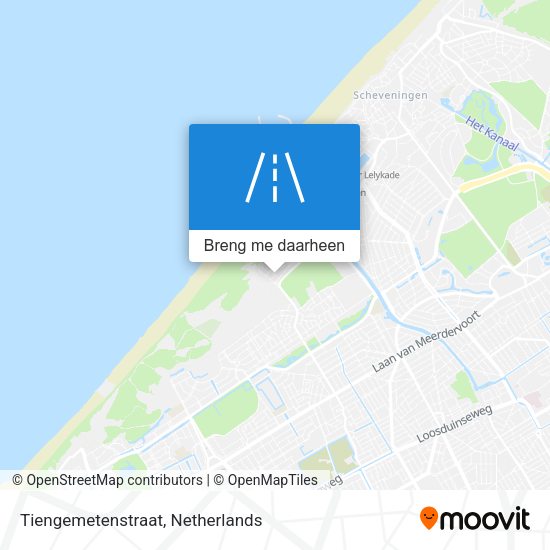 Tiengemetenstraat kaart
