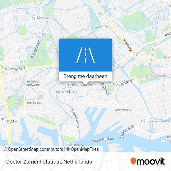 Doctor Zamenhofstraat kaart