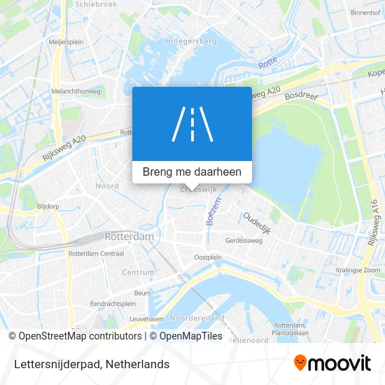 Lettersnijderpad kaart