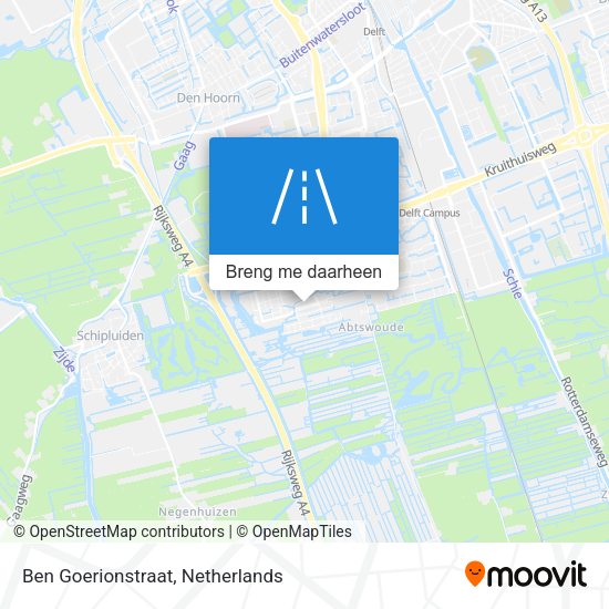 Ben Goerionstraat kaart
